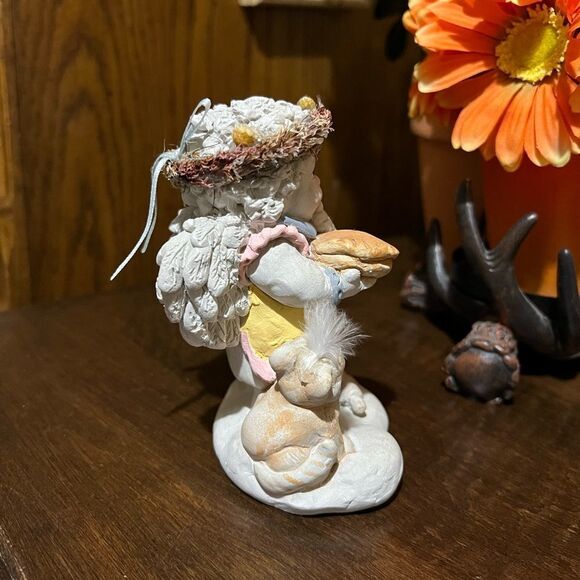 vintage '93 Dreamsicles figurine, girl cherub with pie & cat “now give thanks “ - Picture 6 of 9